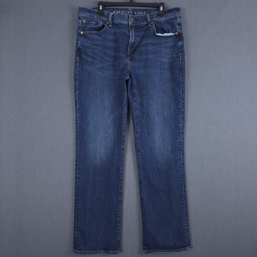 American Eagle Original Bootcut Jeans Mens 36x34 (Fits 35x32) Blue Denim